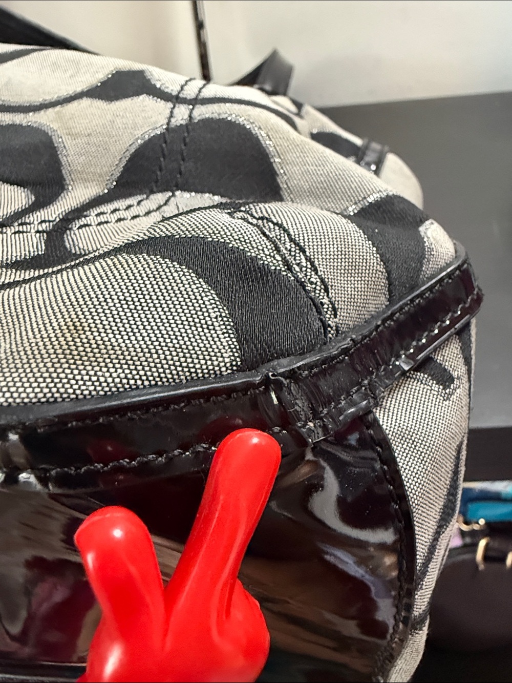 Coach Poppy Signature Metallic Hallie Tote - Picture 9 of 17